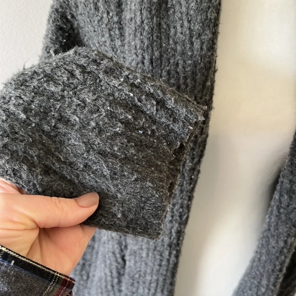 J.Crew Open Front Wool Blend Cardigan Gray